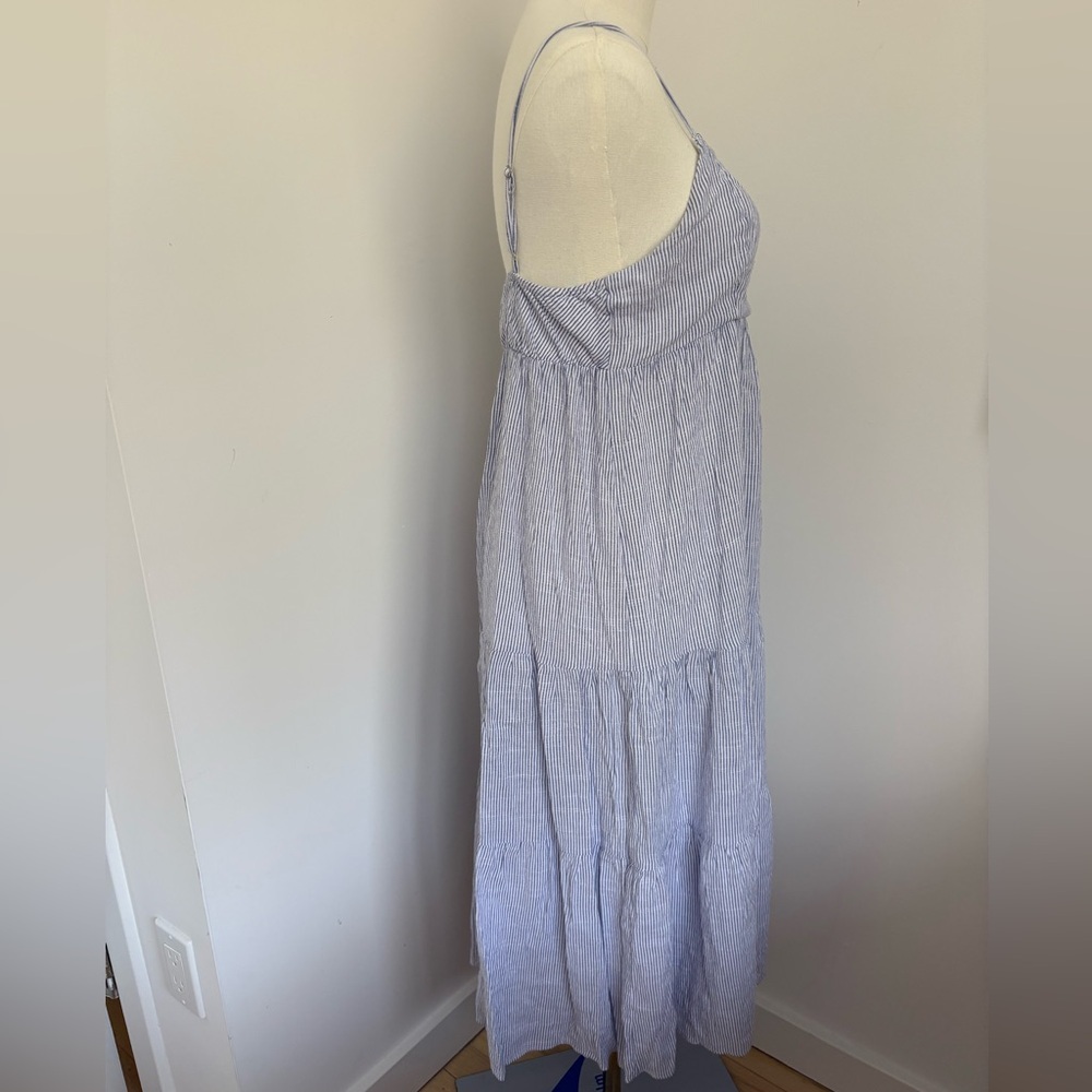 Aqua Bloomingdales Blue and White Striped Maxi Dress - Picture 2 of 5
